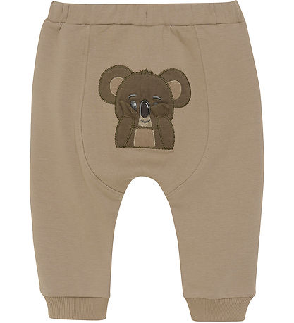 Minymo Sweatpants - Taupe Gray m. Koalabjørn Minymo Sweatpants - Taupe Gray m. Koalabjørn