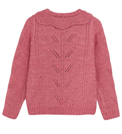 Minymo Bluse - Strik - Slate Rose m. Hulmønster