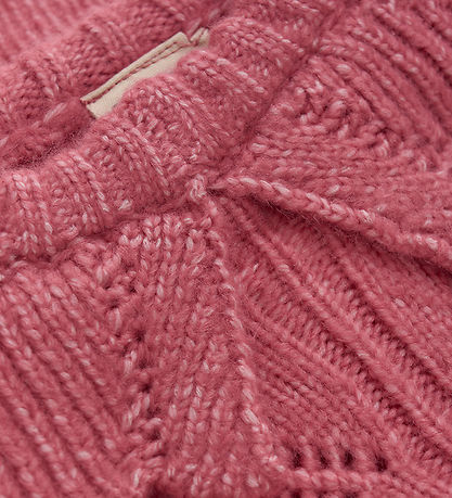 Minymo Bluse - Strik - Slate Rose m. Hulmønster