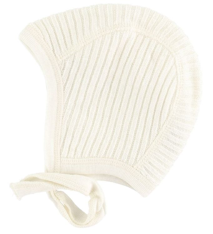 Joha Strik Babyhjelm - BabyUld - Råhvid