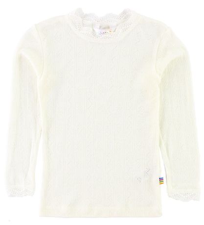 Joha Pullover - Wolle/Seide - Cremefarbig m. Muster Joha Pullover - Wolle/Seide - Cremefarbig m. Muster