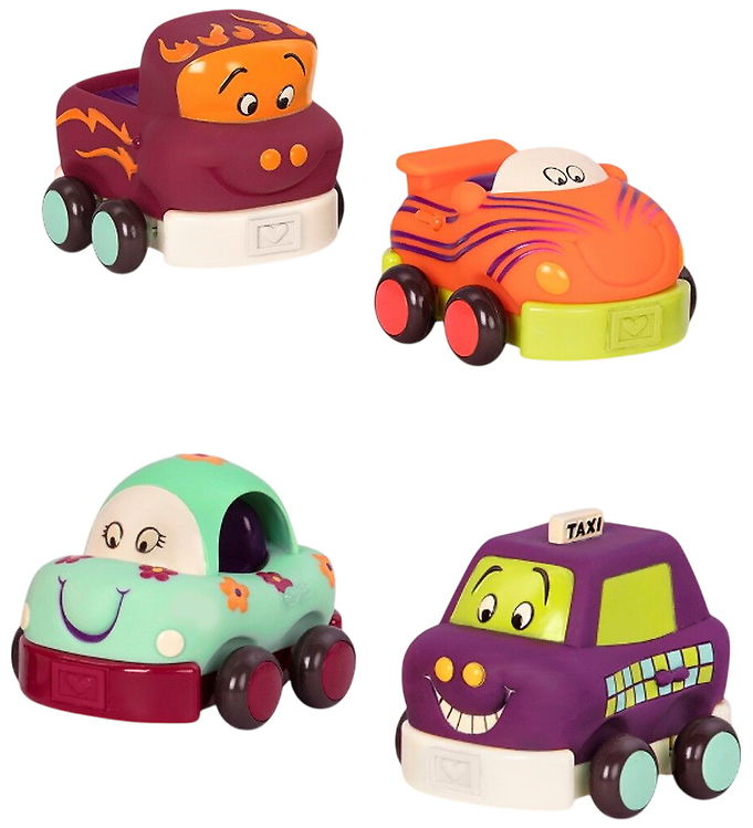 B. toys Biler - 12 cm - 4 stk. - Wheeee-ls