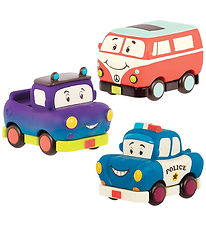B. toys Mini Pull Back Cars - Police/Ryebrød/Pickup