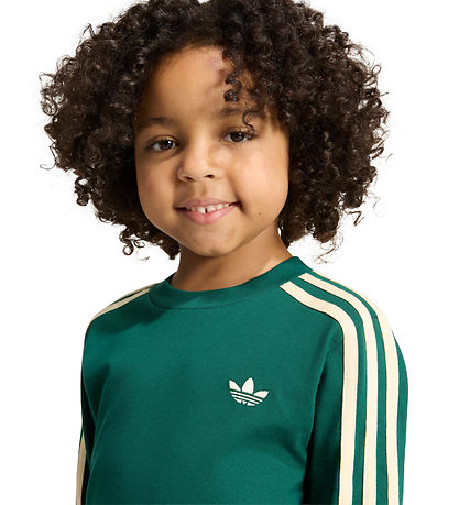 adidas Originals Bluse - 3 Stripe LS - CGREEN