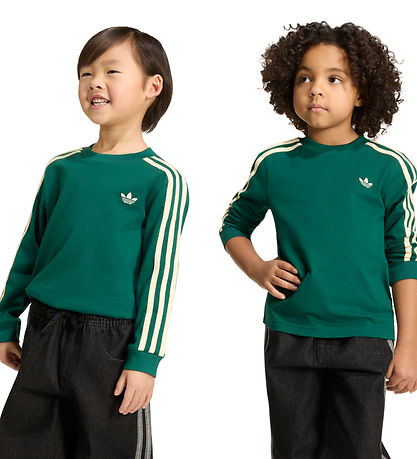 adidas Originals Bluse - 3 Stripe LS - CGREEN
