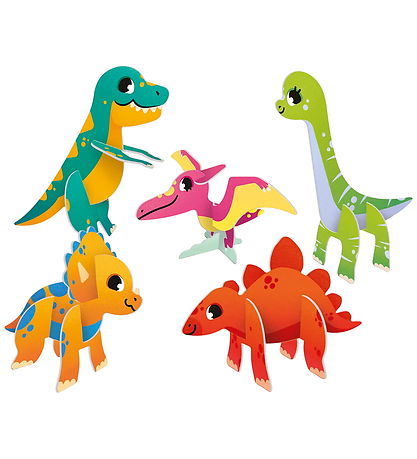 Educa 3D Puslespil - 18 Brikker/5 Figurer - My First - Dinos