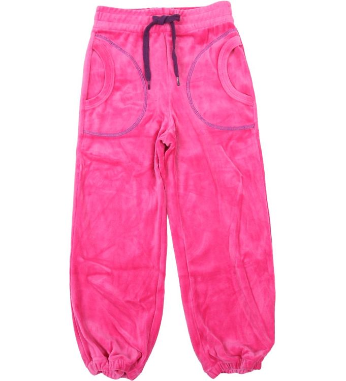 Katvig Velourbukser - Pink m. Lilla