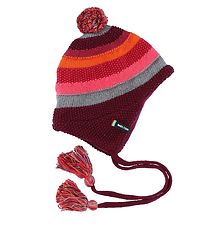 Bonnet en Tricot Melton - Rouge à Rayures Bonnet en Tricot Melton - Rouge à Rayures