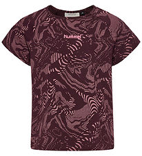 Hummel T-shirt - HmlJR - AOP - A-Shaped - Winetasting