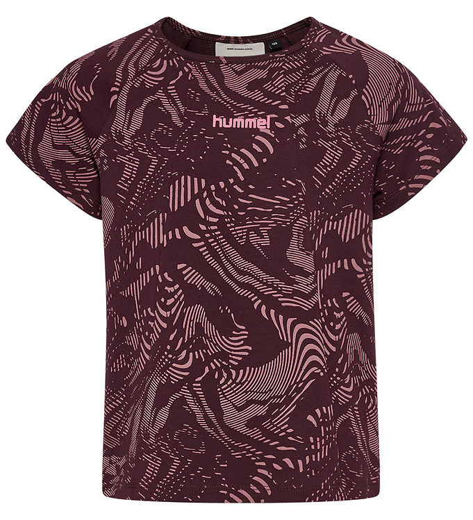 Hummel T-shirt - HmlJR - AOP - A-Shaped - Winetasting