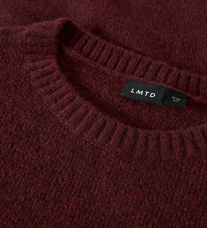 LMTD Bluse - Strik - Short - NlfBynt - Burgundy