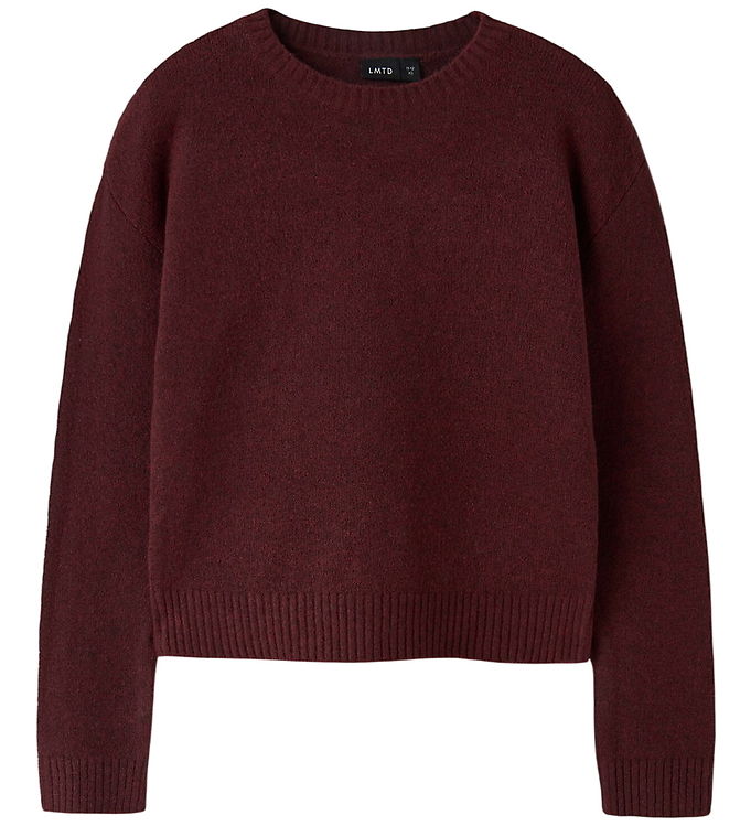 LMTD Bluse - Strik - Short - NlfBynt - Burgundy
