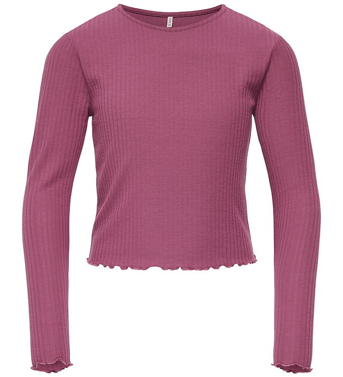 Kids Only Bluse - Cropped - Rib - KogNella - Noos - Grape Nectar