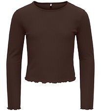 Kids Only Bluse - Rib - KogNella - Noos - Coffee Bean