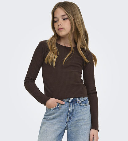 Kids Only Bluse - Rib - KogNella - Noos - Coffee Bean