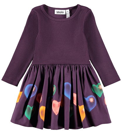 Molo Kjole - Rib - Candi - Berry Hearts
