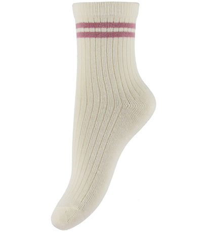 Name it Strømper 3-Pak - NmfKimis - Antique White/Lotus + Brown 