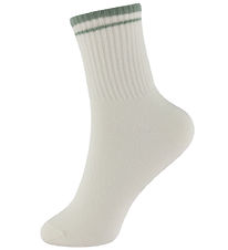 Name it Strømper - NkfKetti - Antique White/Green Milieu