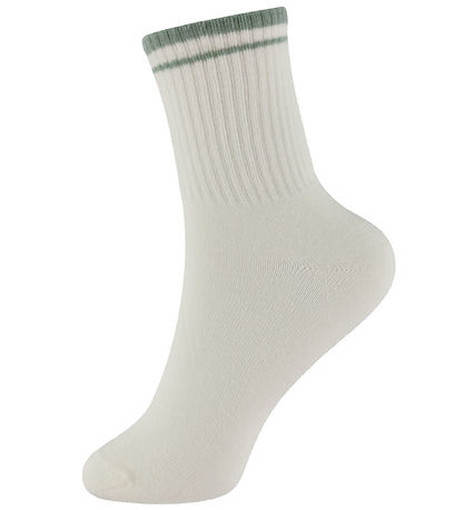 Name it Strømper - NkfKetti - Antique White/Green Milieu