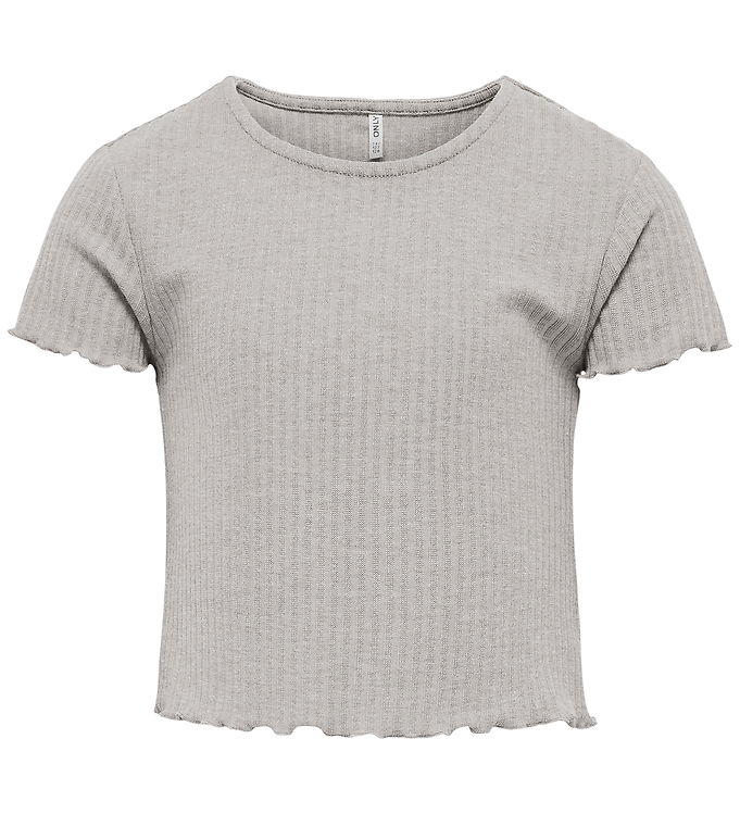Kids Only T-shirt - Rib - KogNella - Opal Gray