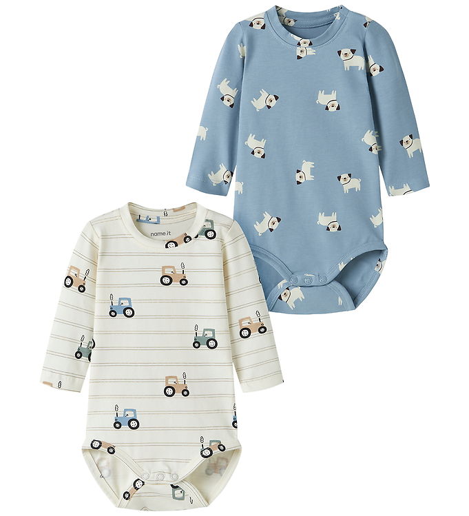 Name it Body l/æ - 2-Pak - NbmVroels - Antique White/Ashley Blue