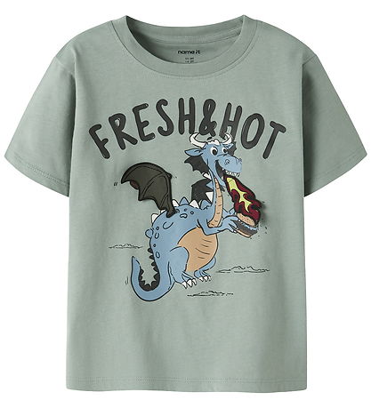 Name it T-shirt - NmmKajus - Green Milieu