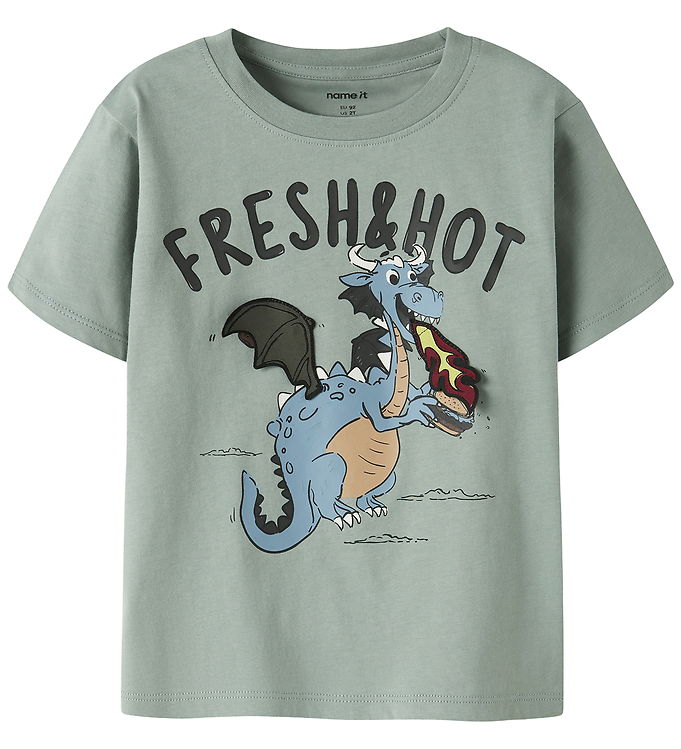 Name it T-shirt - NmmKajus - Green Milieu