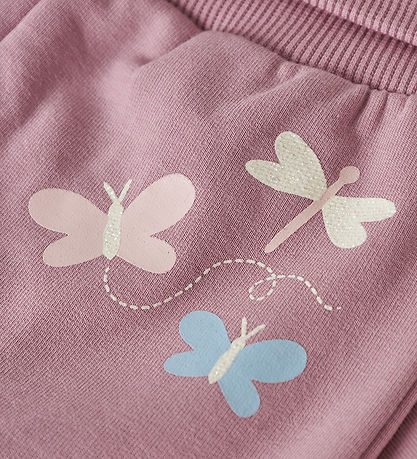 Name It Sweatpants - NbfVrille - Lilas/Butterflies