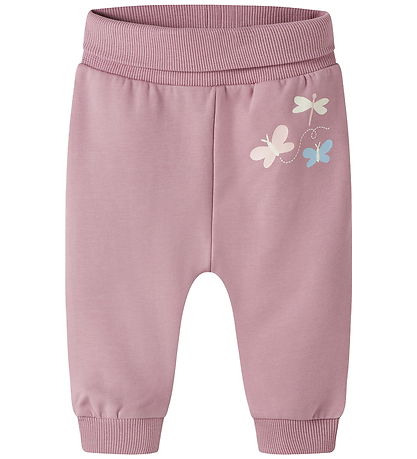 Name It Sweatpants - NbfVrille - Lilas/Butterflies