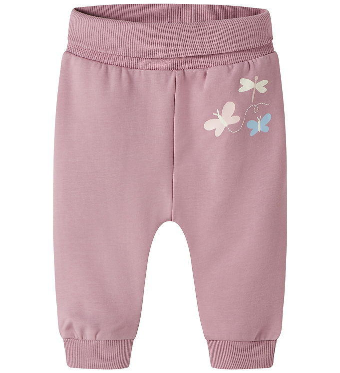 Name It Sweatpants - NbfVrille - Lilas/Butterflies