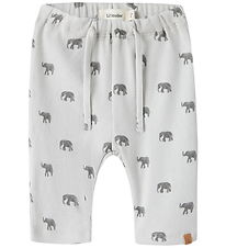 Lil' Atelier Leggings - NbmLavo - Glacier Gray/Elephant