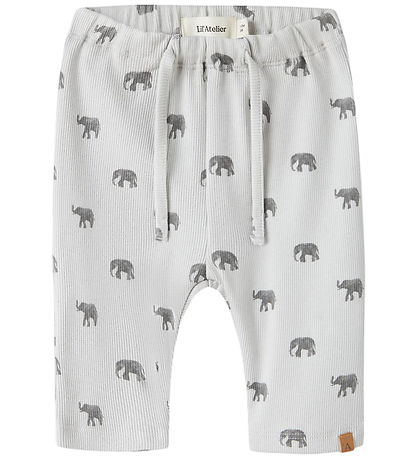 Lil' Atelier Leggings - NbmLavo - Glacier Gray/Elephant