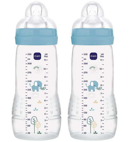 MAM Sutteflaske - 330 ml - 2-pak - Easy Active - Blå