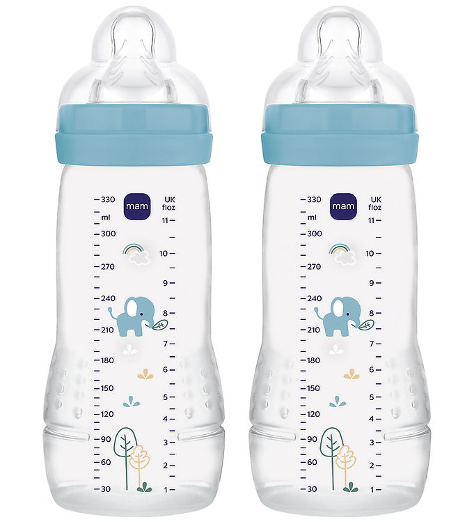 MAM Sutteflaske - 330 ml - 2-pak - Easy Active - Blå billede