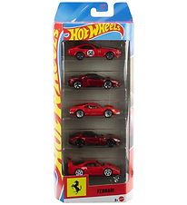 Hot Wheels Biler - 5-pak - Basics Ferrari