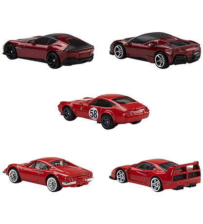 Hot Wheels Biler - 5-pak - Basics Ferrari