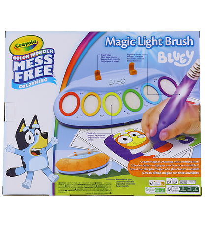 Crayola Kreasæt - Color Wonder Magic Light-Up Brush - Bluey