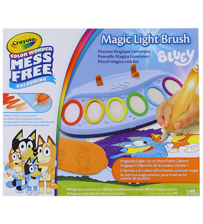 Crayola Kreasæt - Color Wonder Magic Light-Up Brush - Bluey
