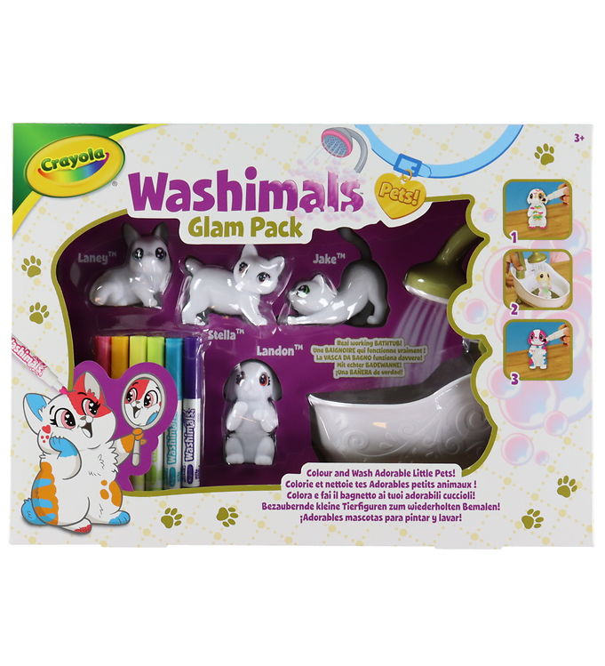 Crayola Kreasæt - Washimals - Glam Pack - Pets