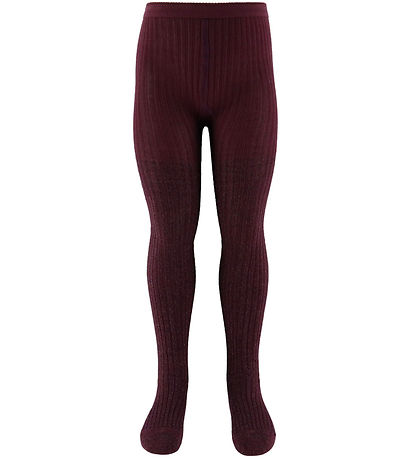 Molo Strømpebukser - Glitter Rib - Forestberry
