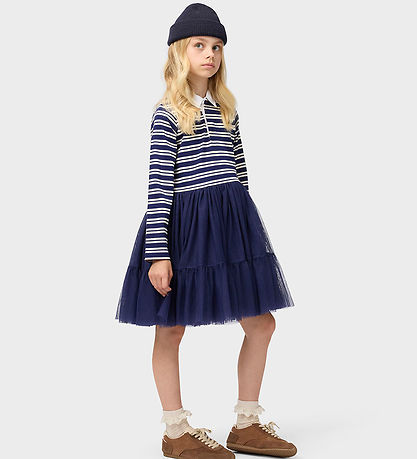Molo Kjole - Cyanne - Warm Navy Stripe