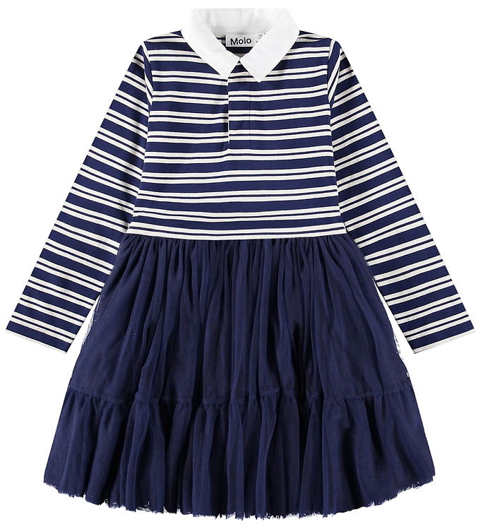 Molo Kjole - Cyanne - Warm Navy Stripe