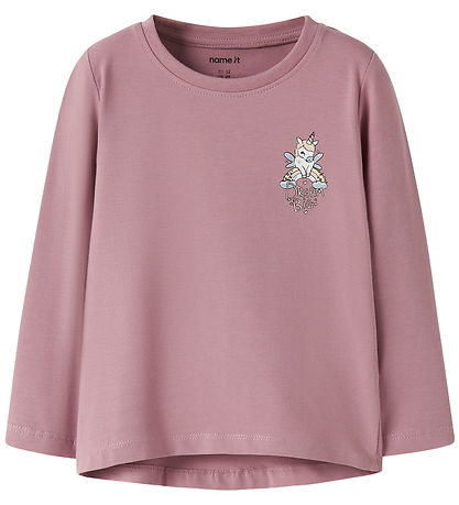 Name It Bluse - 2-pak - NmfVix - Bright White/Lilas Unicorn