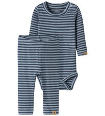 Name It Set - Bodysuit l/s/Leggings - NbMCardio - Ashley Blue