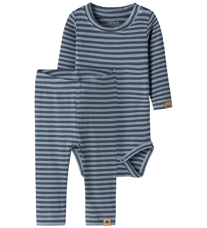 Name It Sæt - Body l/æ/Leggings - Rib - Viskose - NbMKardio - As