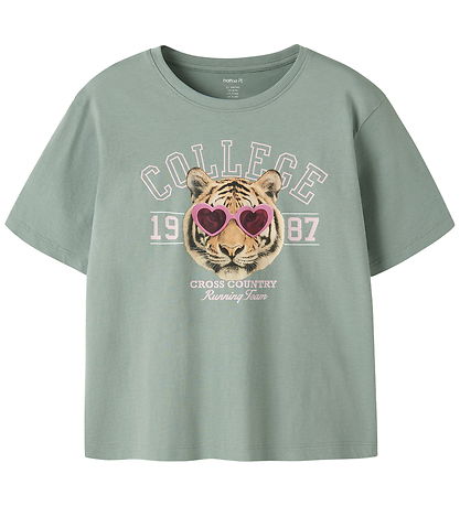 Name It T-shirt - 2-pak - NkfVotea - Bright White/Green Milieu