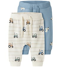 Name It Trousers - 2-Pack - NbmVroels - Ashley Blue/Antique Whit
