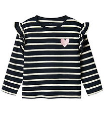 Name It Bluse - Noos - NmfTovelina - Dark Sapphire/Bright Whit