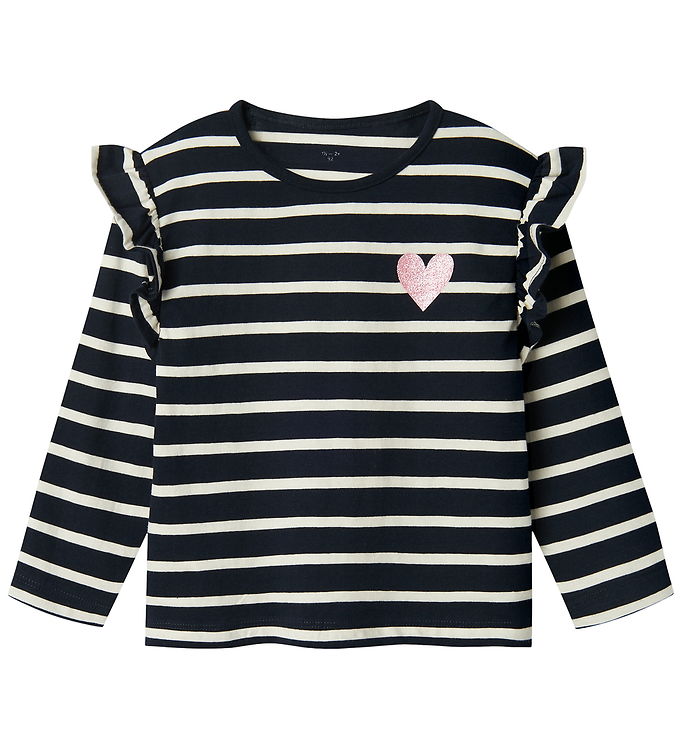 Name It Bluse - Noos - NmfTovelina - Dark Sapphire/Bright Whit