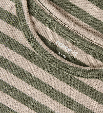 Name It Bluse - Rib - Noos - NmnBanio - Dusty Olive/Pure Cashmer